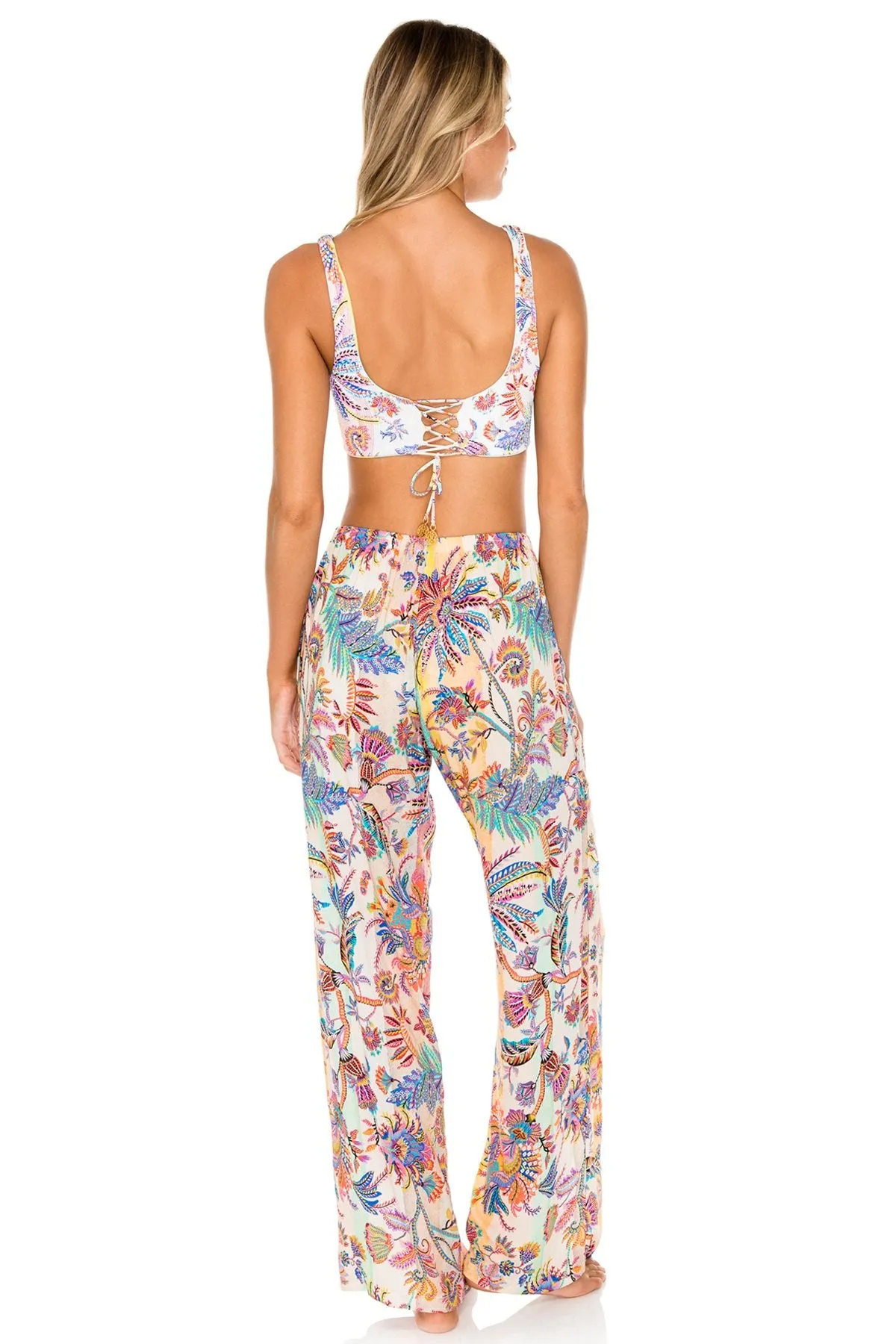 ALCAZAR - Tank Bralette & Flare Bottom Pants • Multicolor