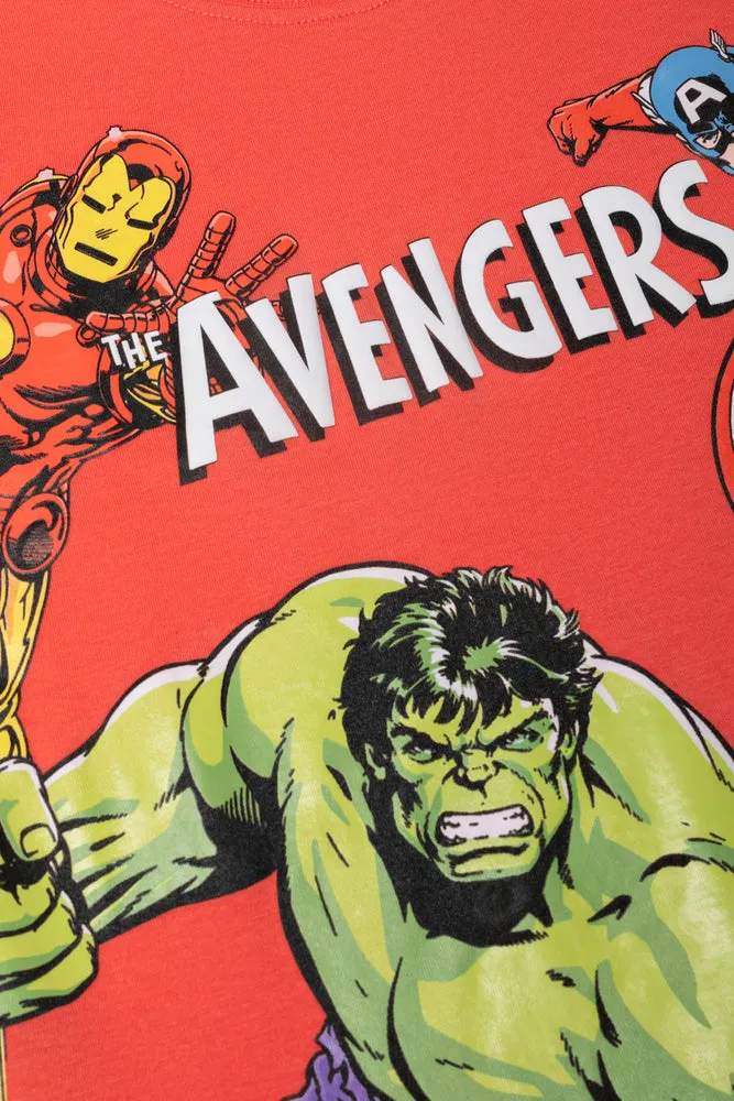 Avengers Short Sleeve T-Shirt Coral