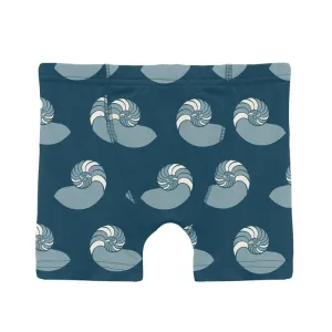 Bamboo Boxer Brief - Peacock Nautilus