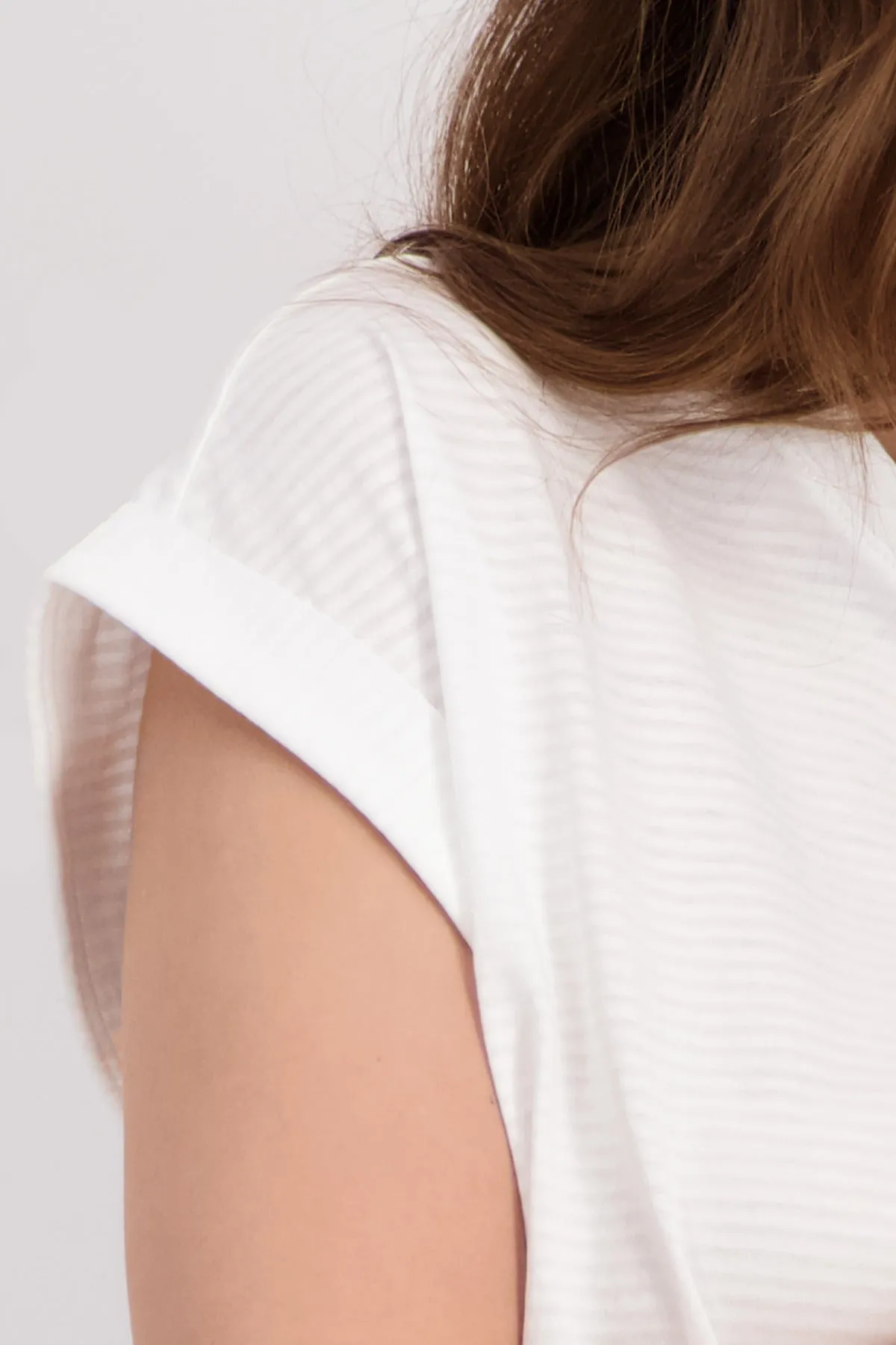 Basic Plain Burnout Cotton T-Shirt