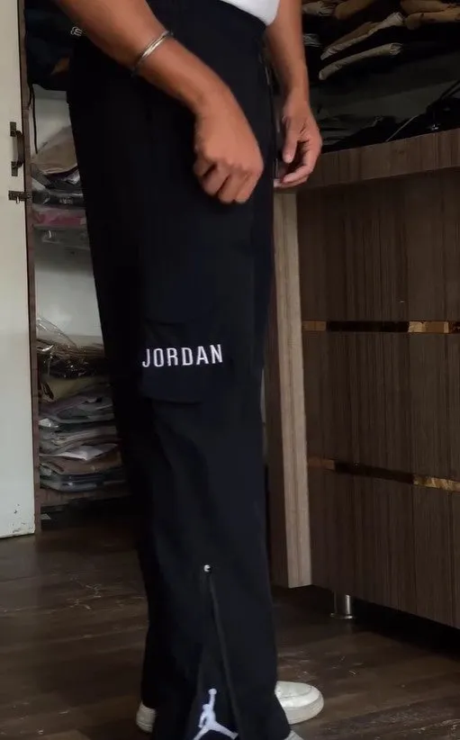 Black Jordan Convertible Bootcut Track Pant | Summer essential