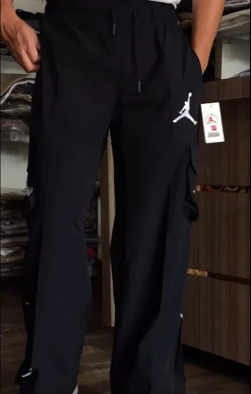 Black Jordan Convertible Bootcut Track Pant | Summer essential