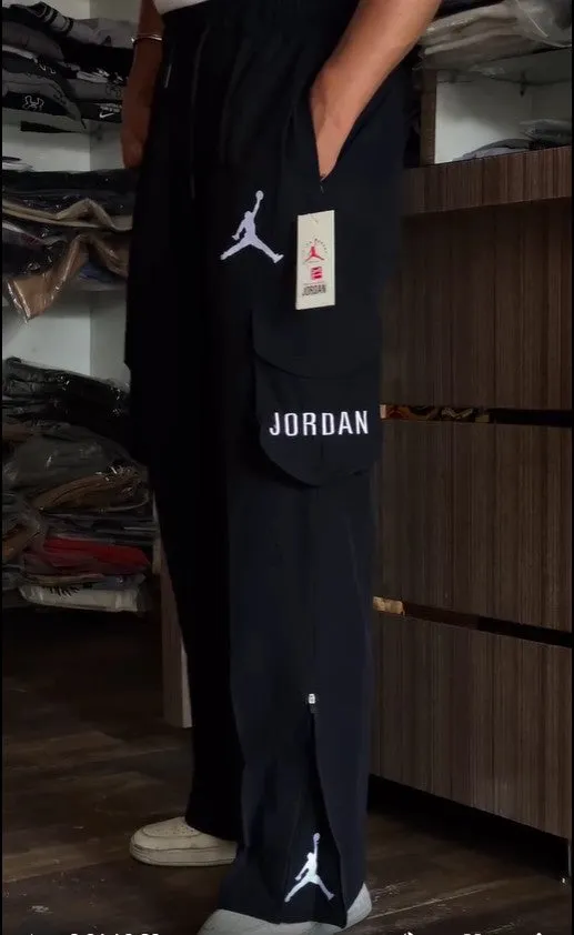 Black Jordan Convertible Bootcut Track Pant | Summer essential