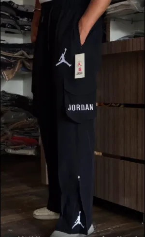 Black Jordan Convertible Bootcut Track Pant | Summer essential