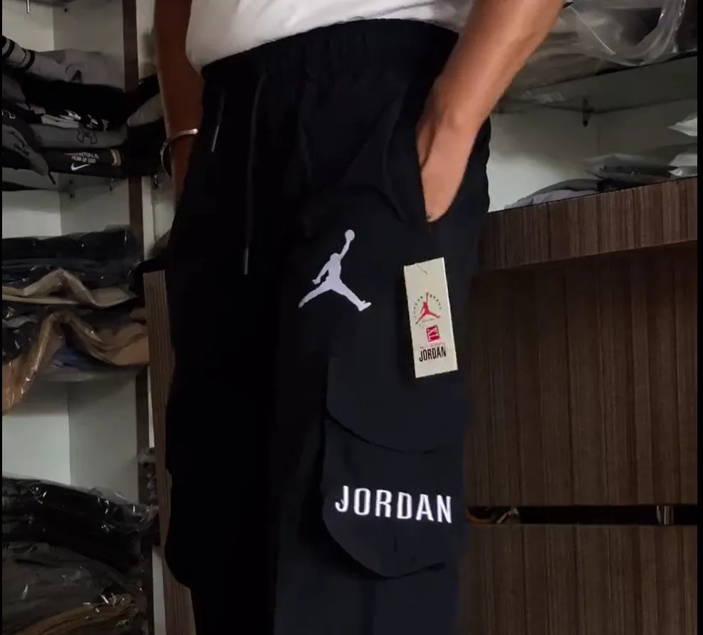 Black Jordan Convertible Bootcut Track Pant | Summer essential