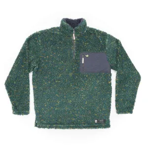 Blue Ridge Sherpa Pullover in Dark Green and Mustard by Southern Marsh