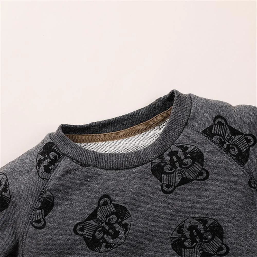 Boys Cartoon Long Sleeve Top & Pants Little Boys Wholesale Clothing