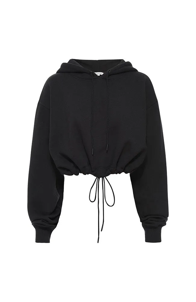 Brushed Fleece Cropped Hoodie