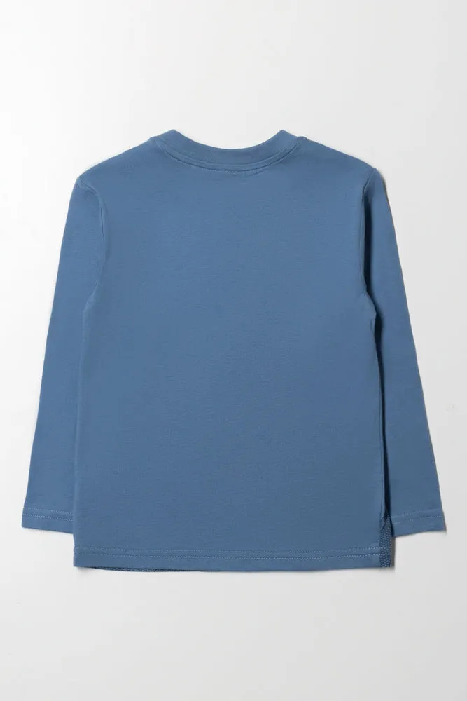 Captain America Long Sleeve T-Shirt Blue