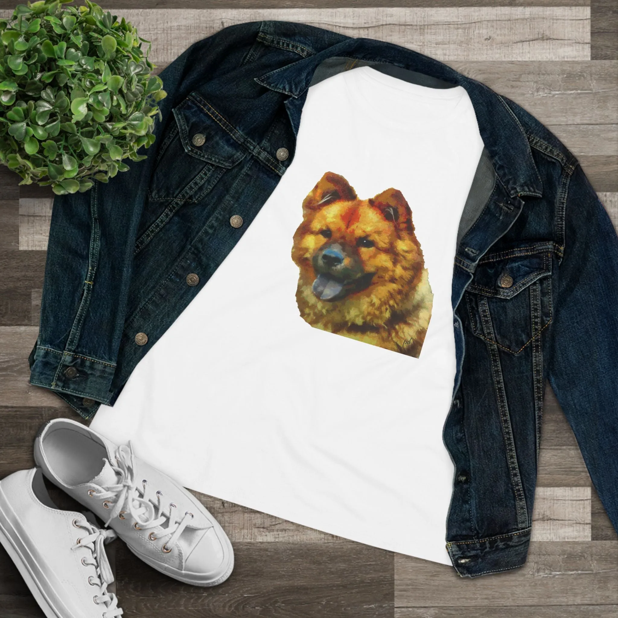 Chow Women's  Relaxed Fit Cotton Tee