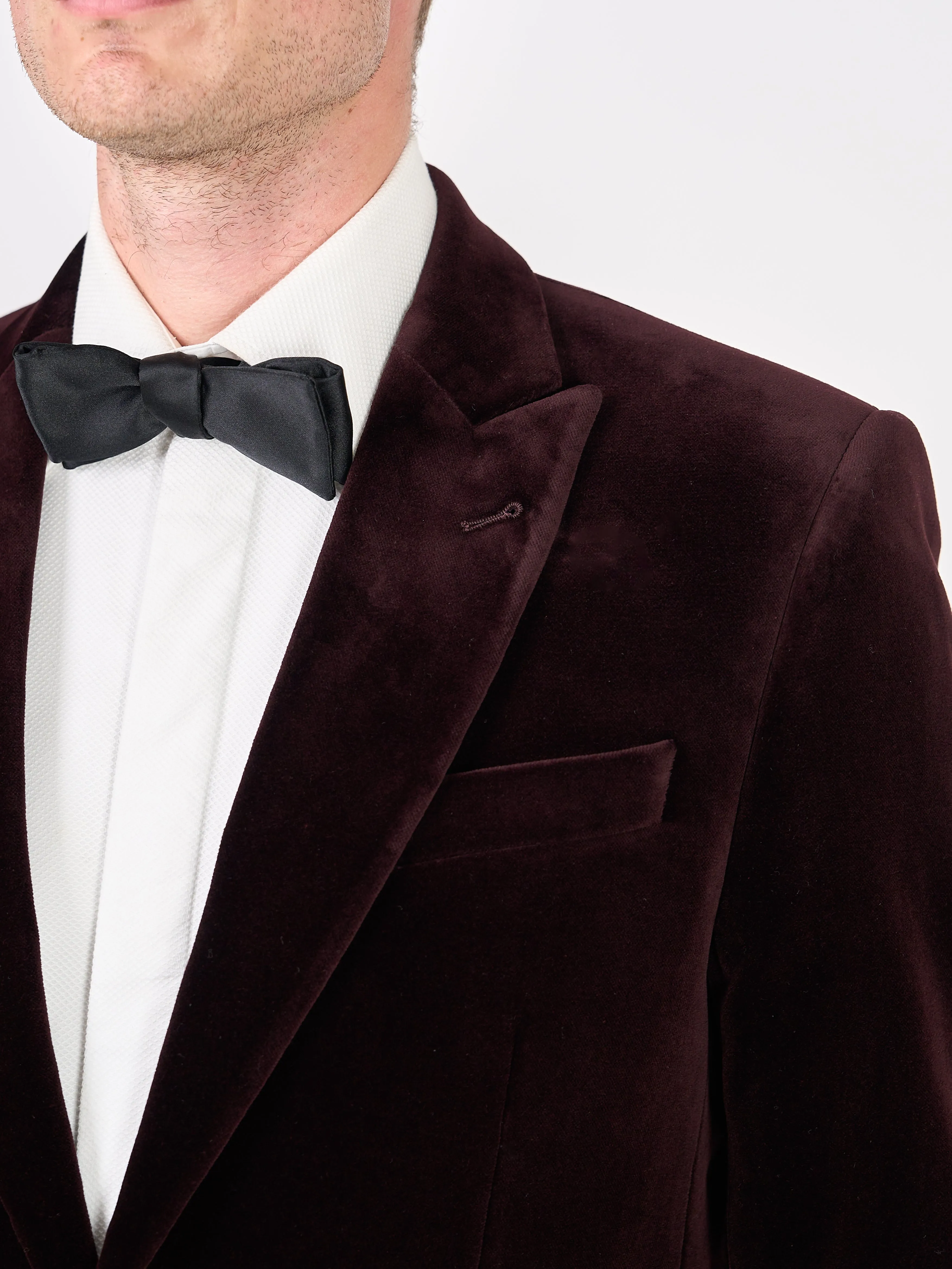 Claret Velvet Cotton Newport Jacket