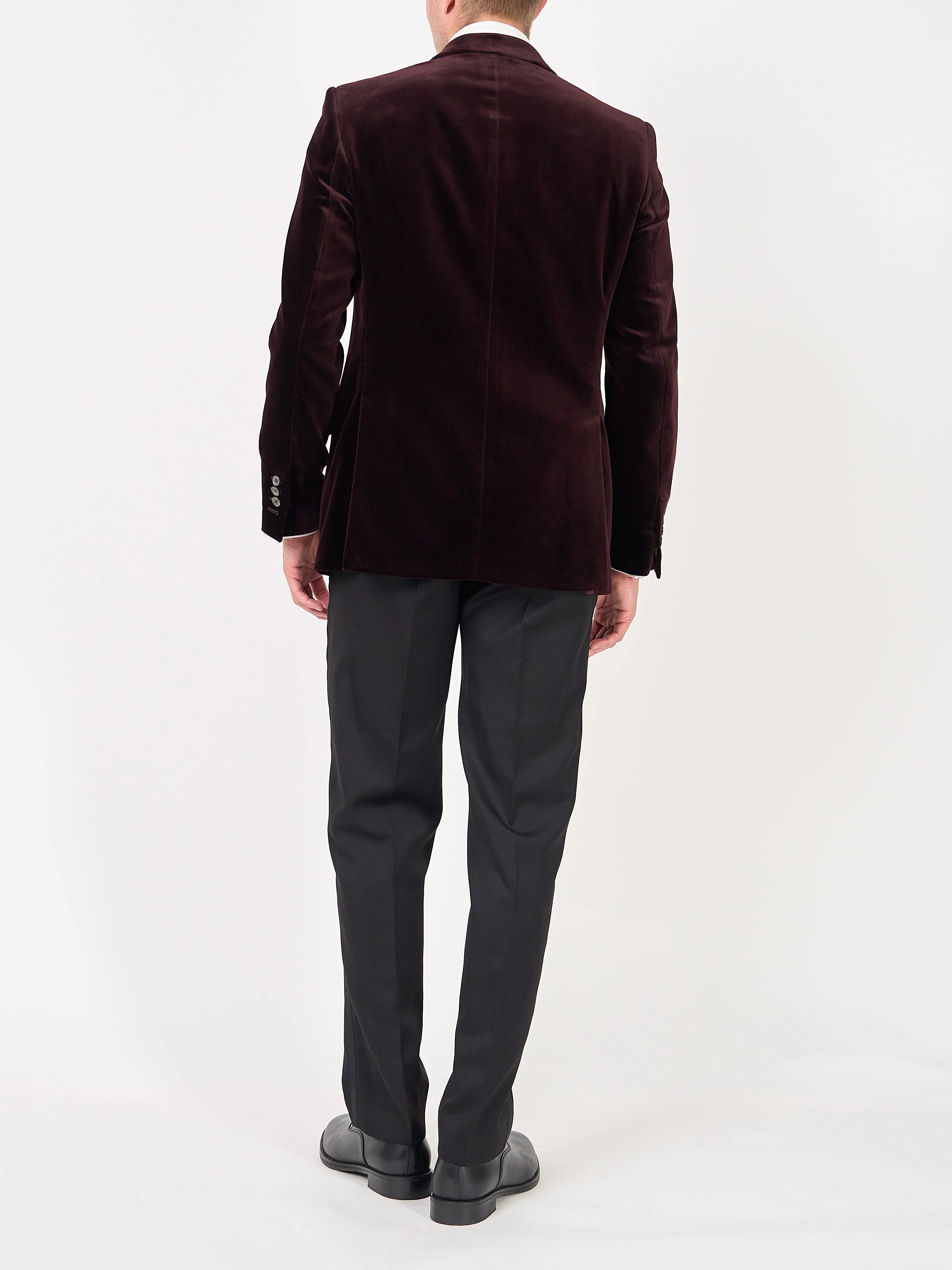 Claret Velvet Cotton Newport Jacket