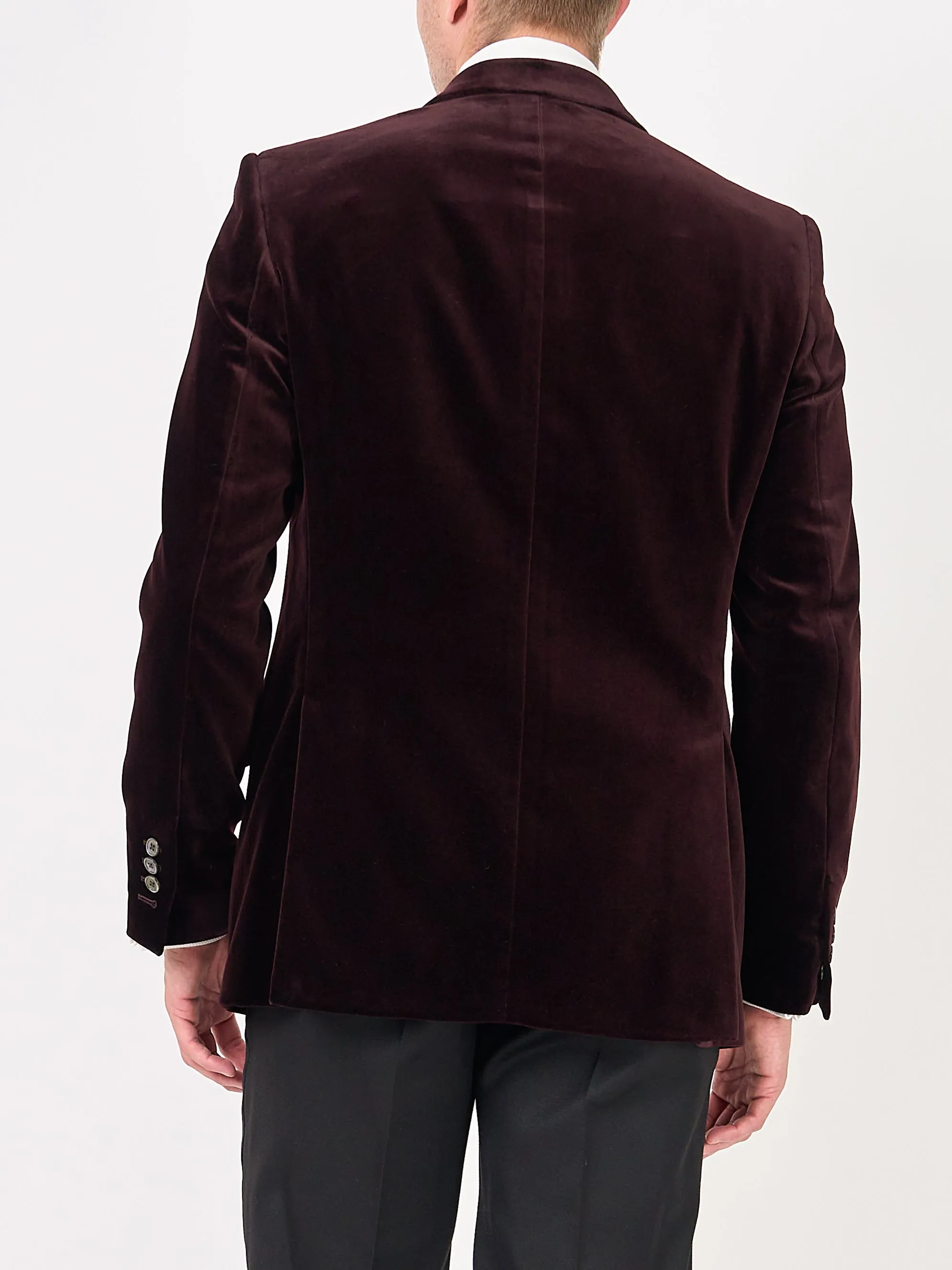 Claret Velvet Cotton Newport Jacket