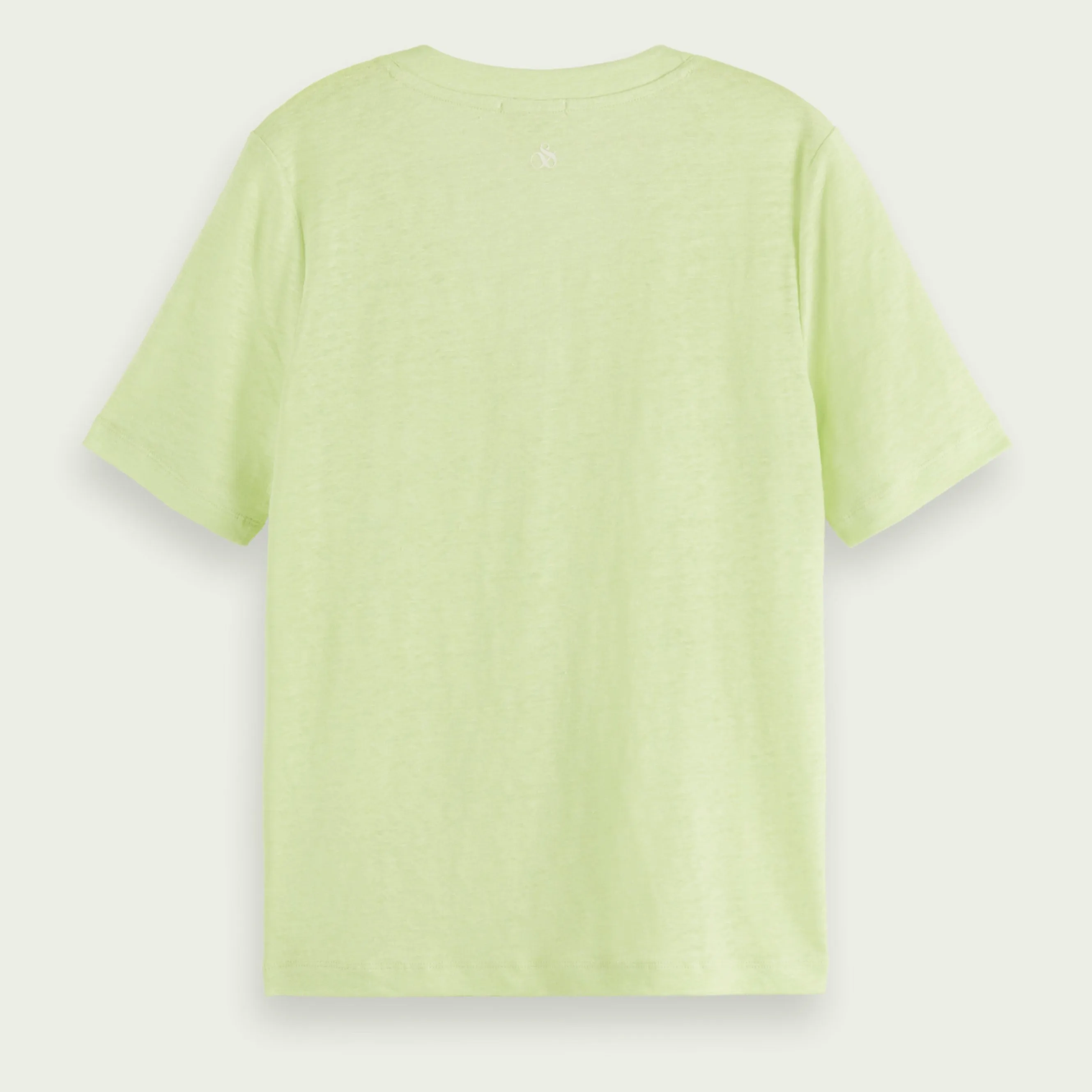 Classic Linen V-Neck T-Shirt (Lime)