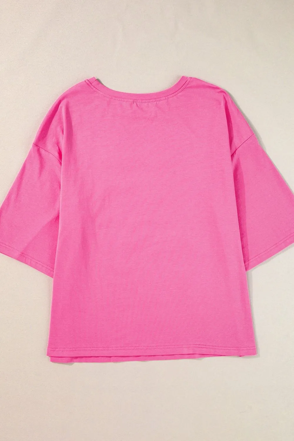 Color Block Star Patched Oversized T-Shirt