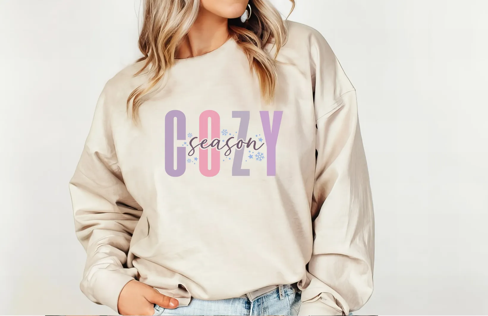 Colorful Cozy Season Graphic Pullover (Multiple Colors)