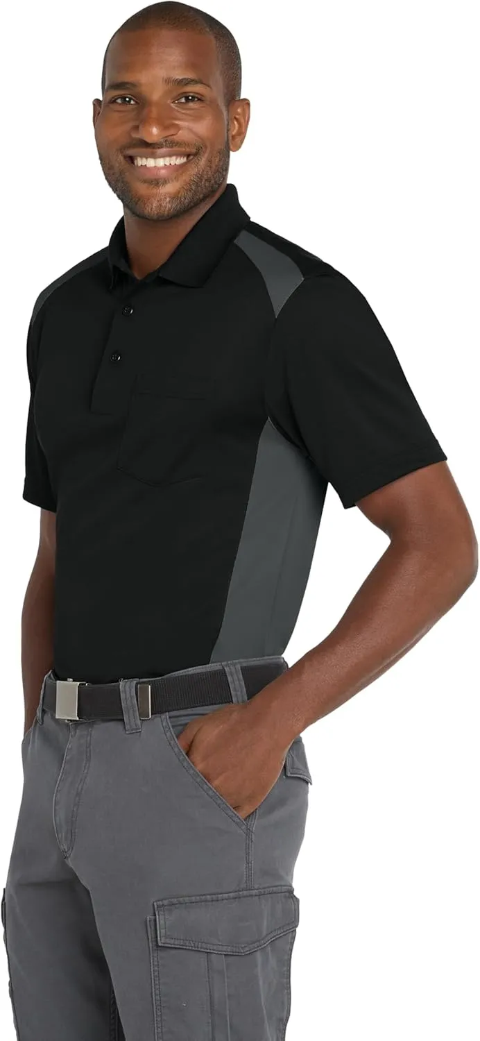 Cornerstone Select Snag-Proof Two Way Colorblock Pocket Polo CS416
