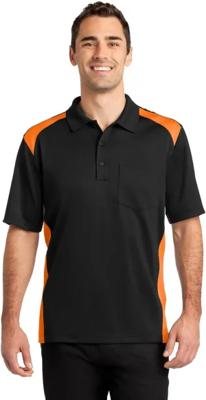 Cornerstone Select Snag-Proof Two Way Colorblock Pocket Polo CS416