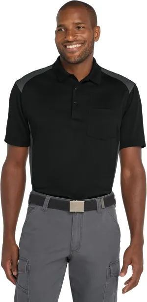 Cornerstone Select Snag-Proof Two Way Colorblock Pocket Polo CS416