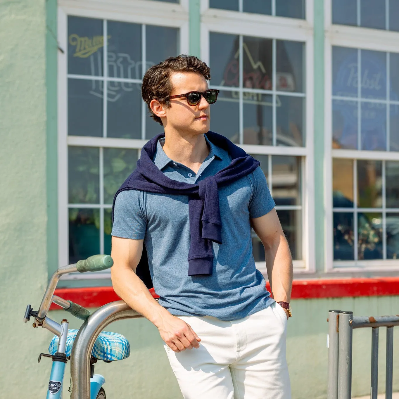 Cotton Pullovers - Navy
