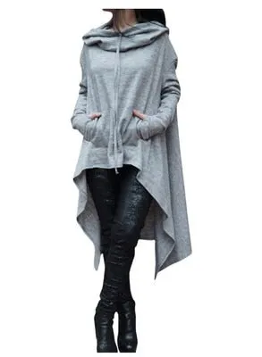 Cozy Autumn Poncho - Burgundy