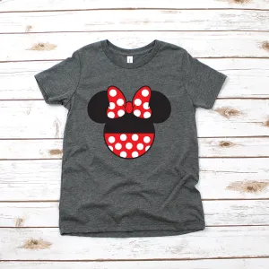 Custom Minnie Mouse Disney Kids Shirt - Infant Toddler & Youth Shirt - Personalized Disney Shirt