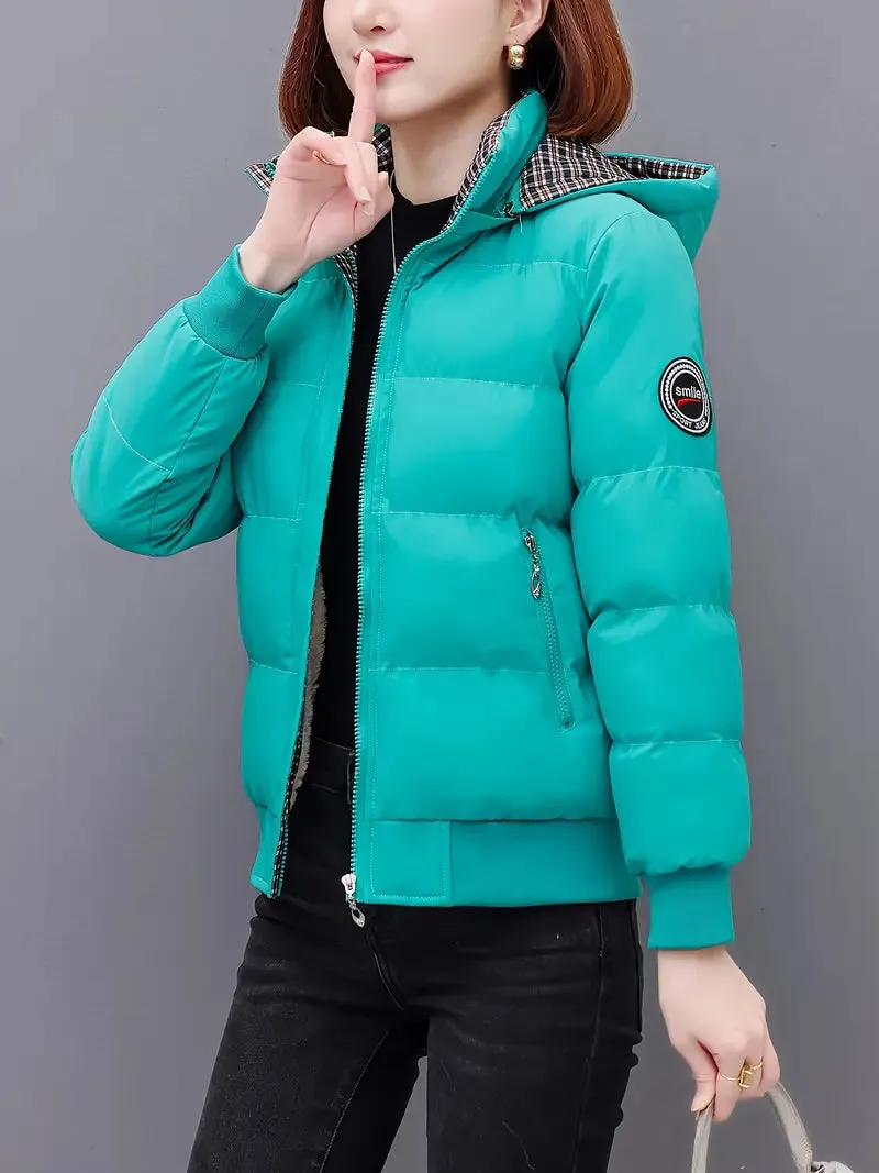 Dames winterjas - modieus, capuchon, ritssluiting, warm