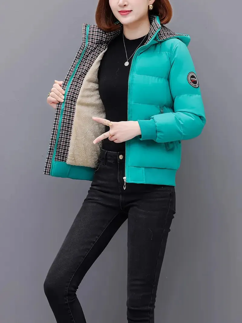 Dames winterjas - modieus, capuchon, ritssluiting, warm