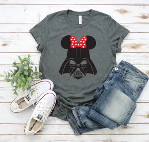 Darth Vader Minnie Mouse Adult T Shirt - Star Wars Fan T-shirt - Star Wars Lover Gift