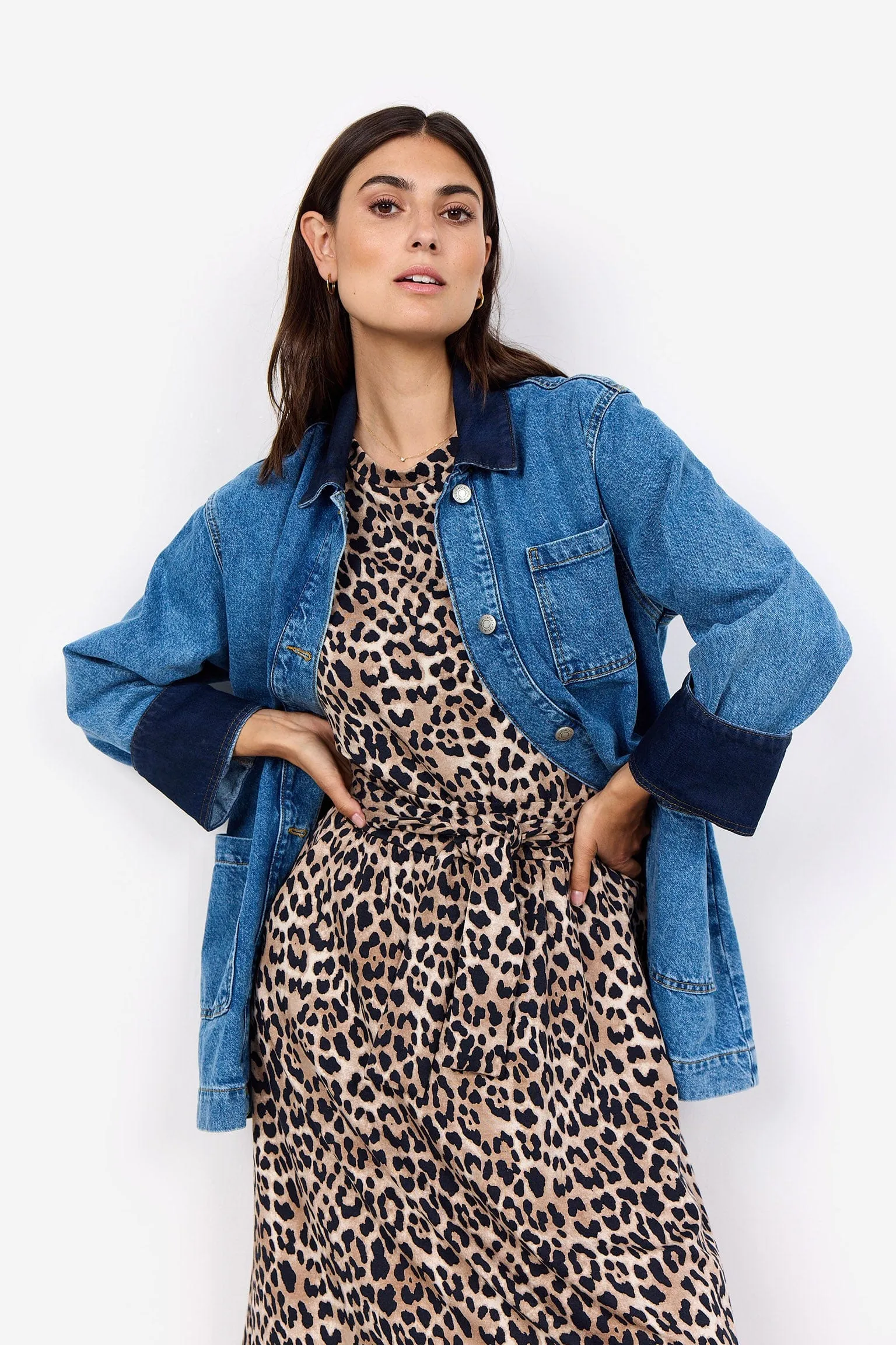 Dolores Denim Shacket - Medium Blue Denim