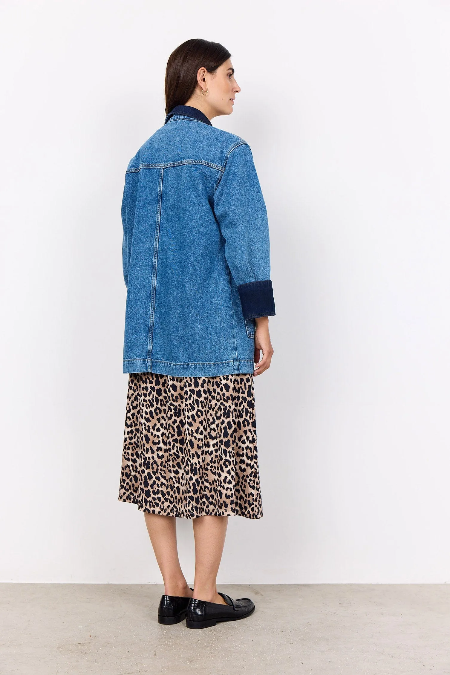 Dolores Denim Shacket - Medium Blue Denim