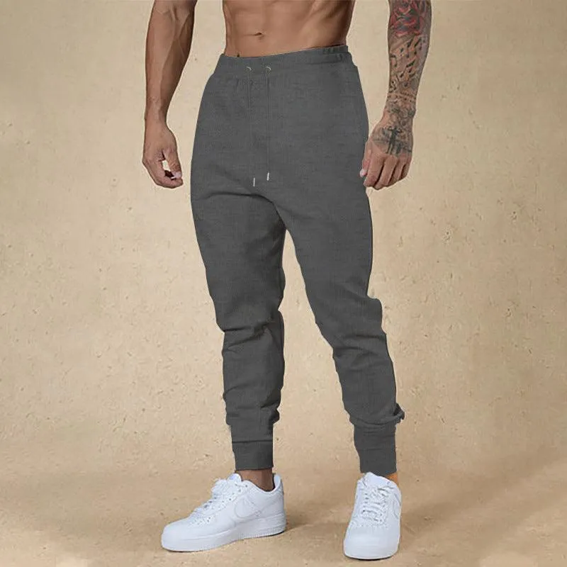 European and American Ankle-tied Men's Fitness Casual Pants