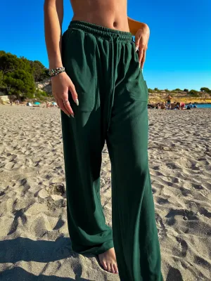 FOREST GREEN SOFT PANTS - HUG