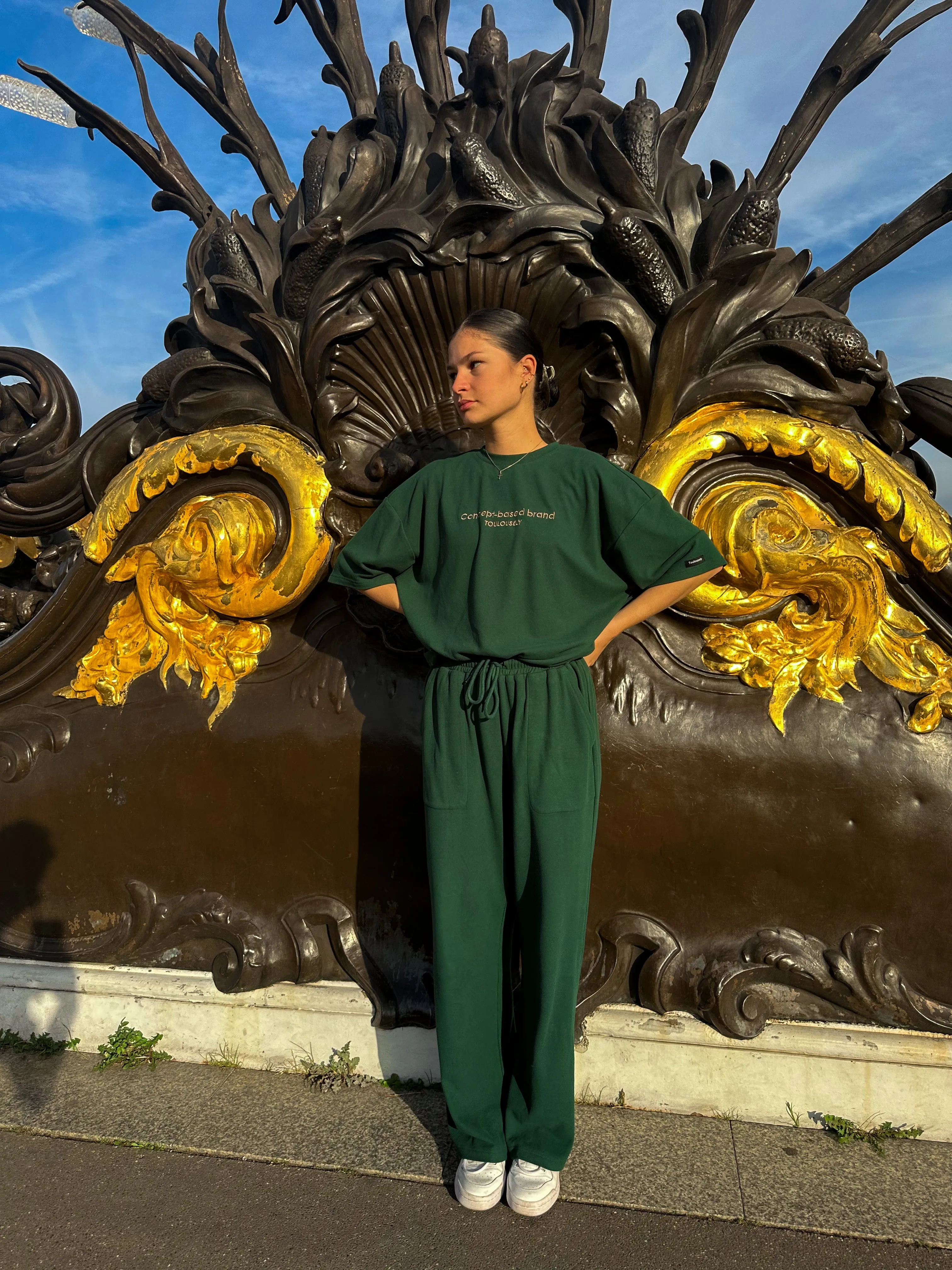 FOREST GREEN SOFT PANTS - HUG
