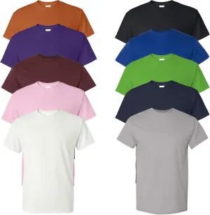 Gildan T-Shirt Men DryBlend, 50/50 Adult Tee 5.5Oz, Multipack 1I3I6I10 Set of 10, 2XL Multicolor