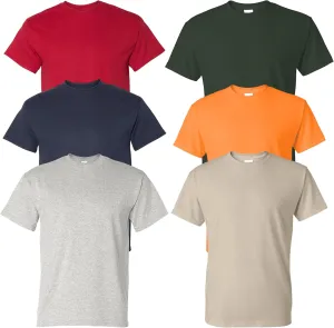 Gildan T-Shirt Men DryBlend, 50/50 Adult Tee 5.5Oz, Multipack 1I3I6I10 Set of 6, L Multicolor
