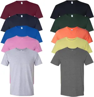 Gildan Unisex Softstyle Cotton T-Shirt, Adult Mens Tee, Multipack 1I3I6I10 Set of 10, L Multicolor