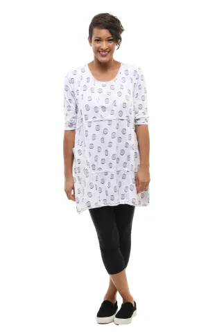 Hettie Womens Pullover Top in Cadet