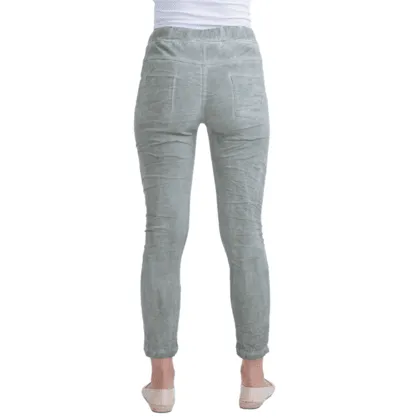 Italian Stretch Sequenced Pants - Khaki