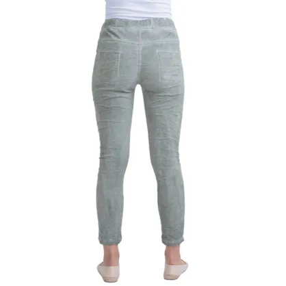 Italian Stretch Sequenced Pants - Khaki
