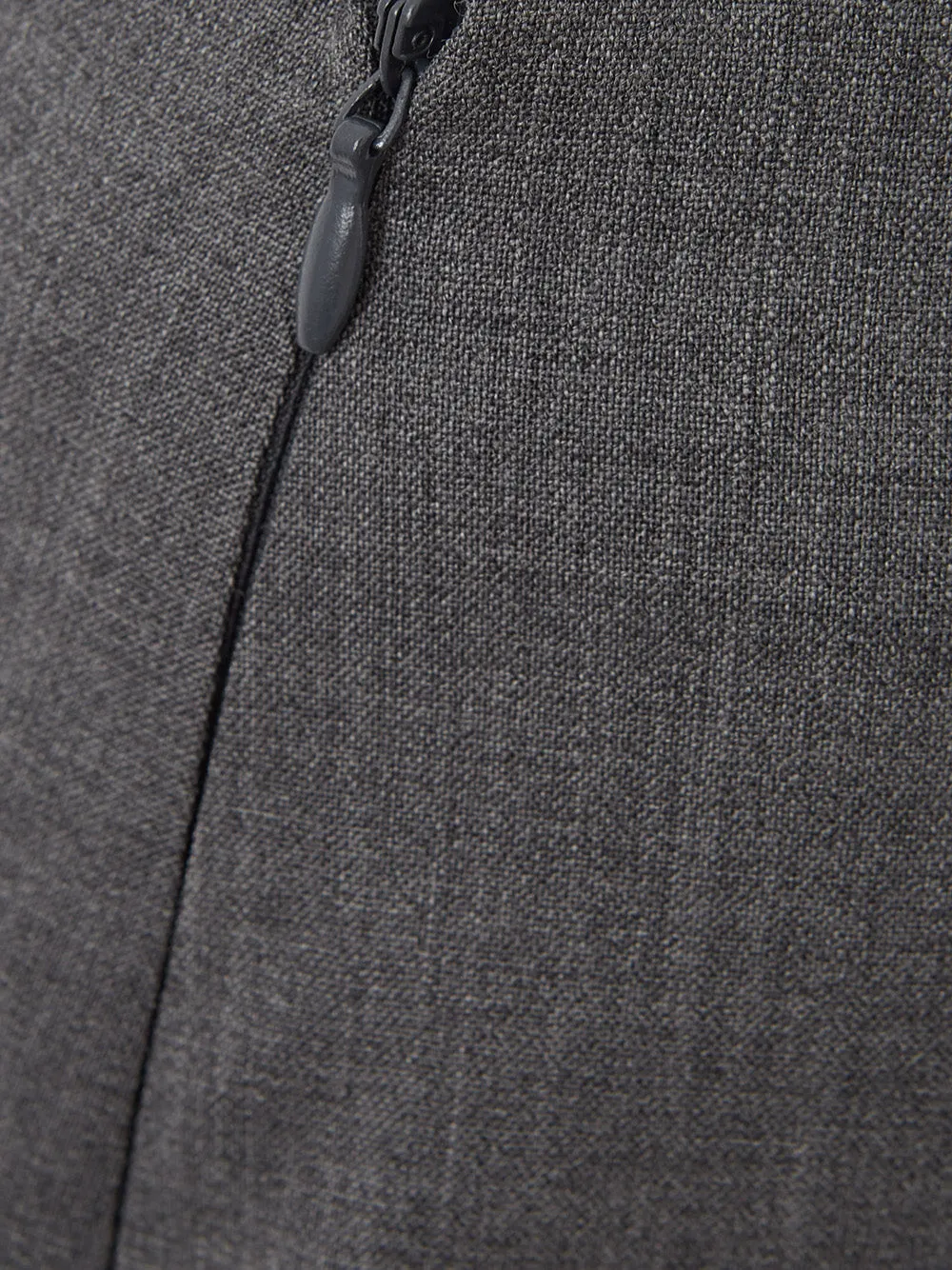 Lardini Elegant Grey Wool Pencil Skirt