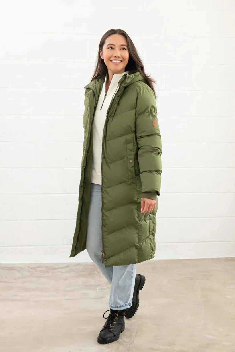 Lighthouse Savannah Ladies Long Padded Coat Olive