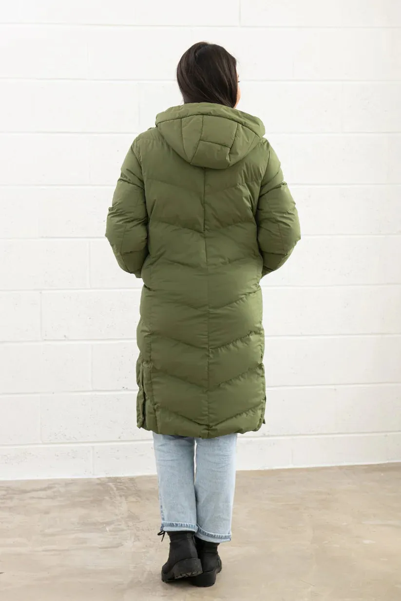 Lighthouse Savannah Ladies Long Padded Coat Olive