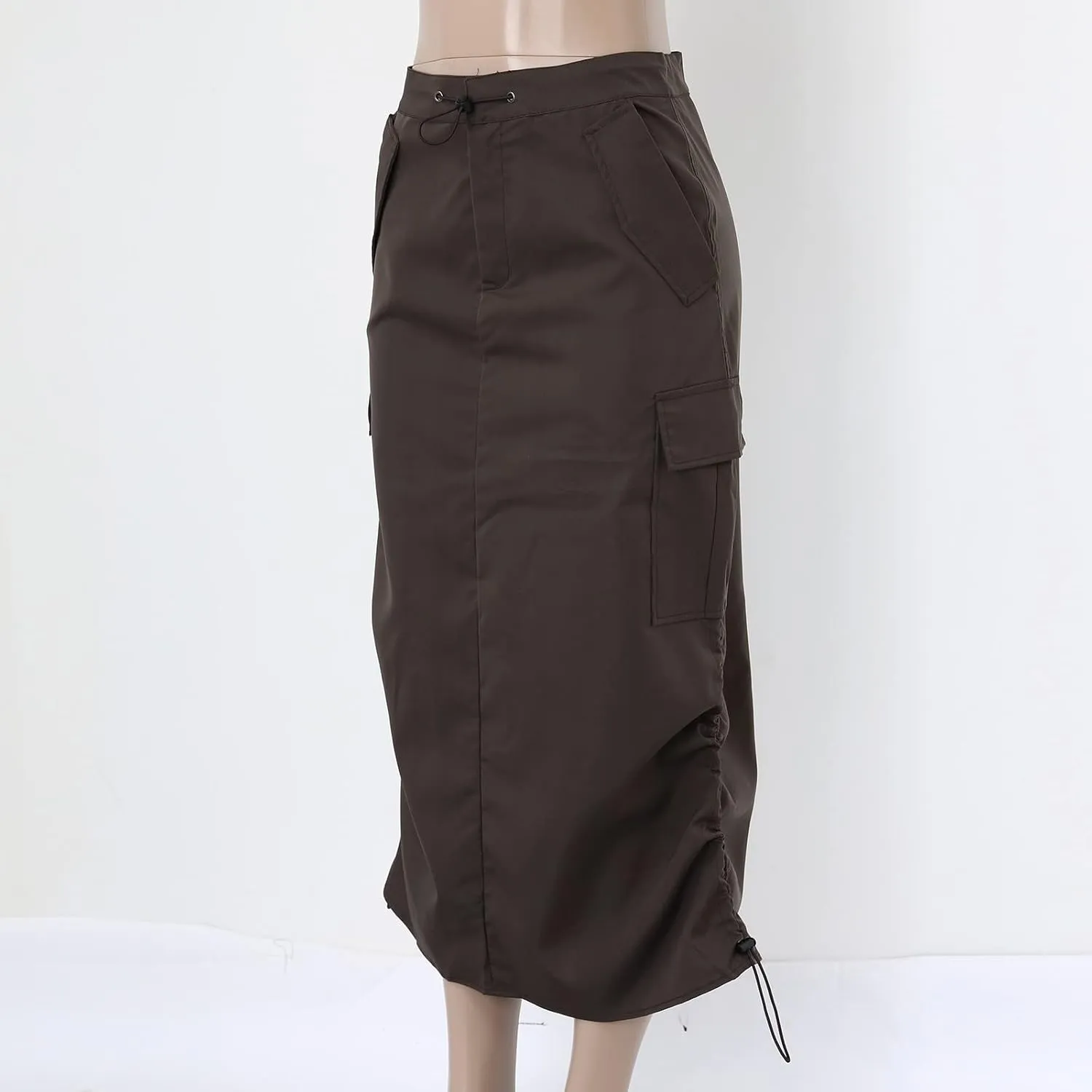 Long Skirt for Women Cargo Midi Elegant Pencil Skirt Beach Maxi Sexy Midi Skirts with Pocket Pencil Skirt for