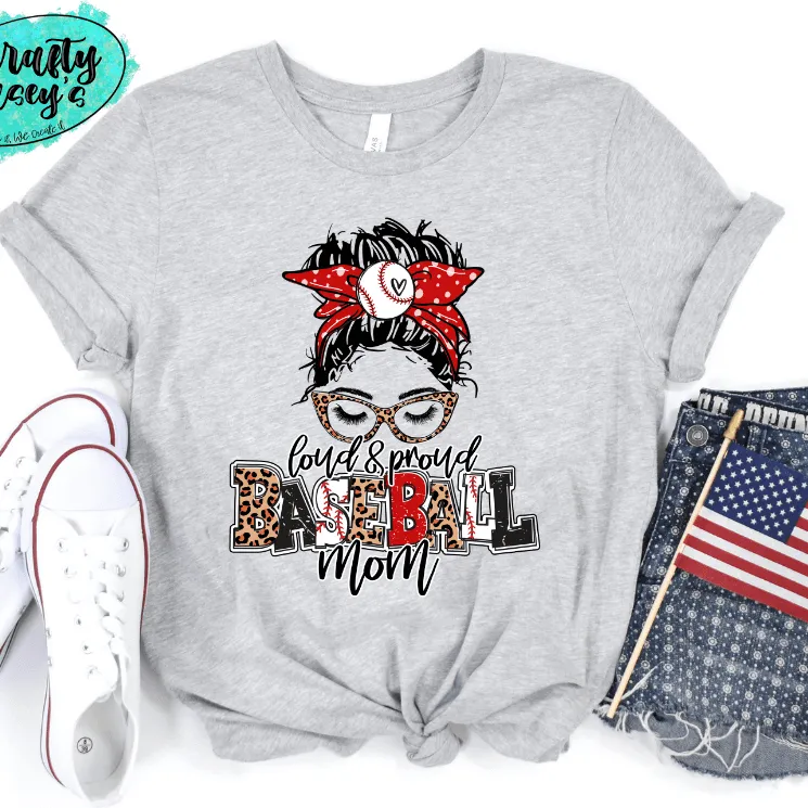 Loud & Proud Baseball Mom Bunn Unisex Tee