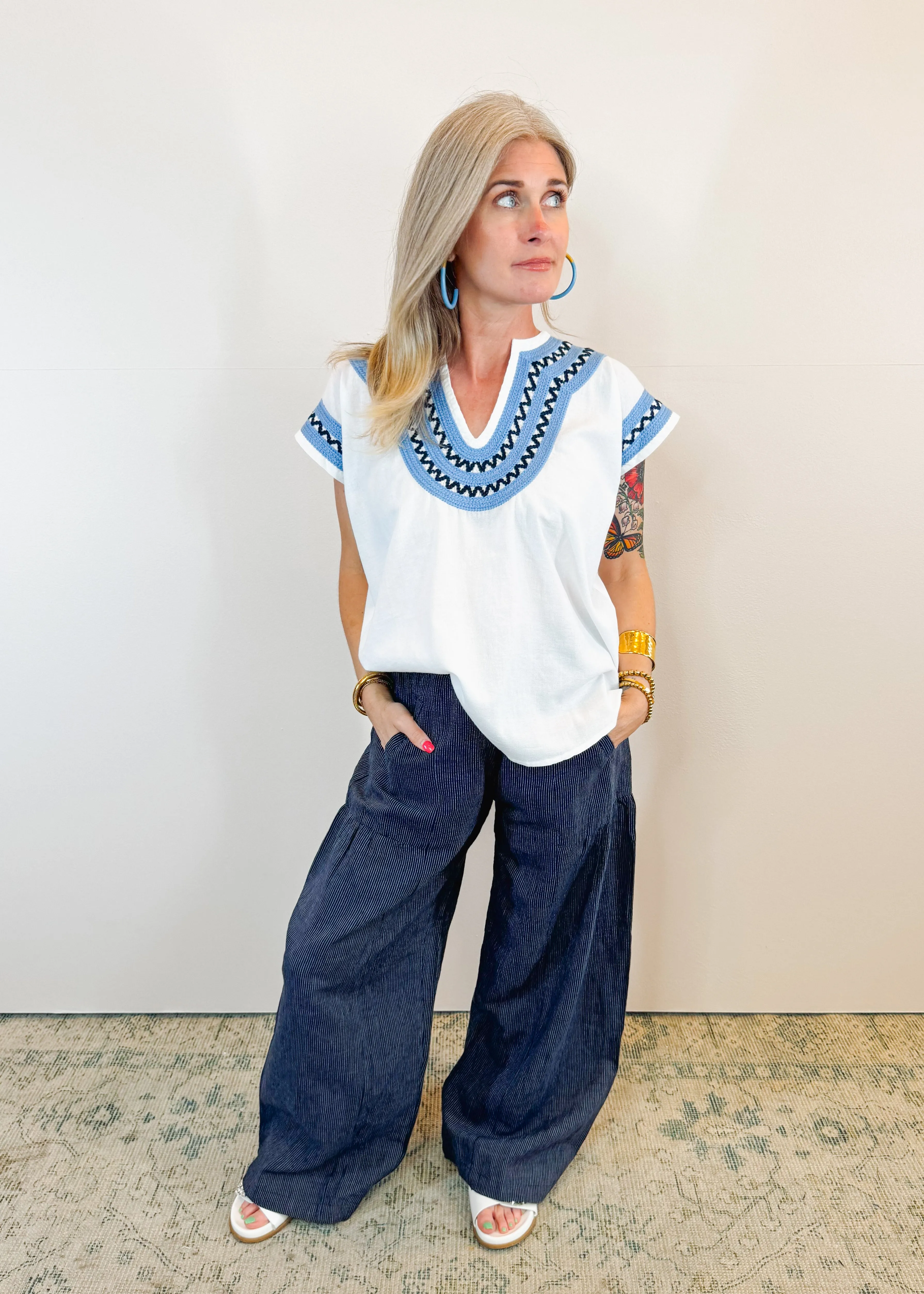 Marissa Stripe Wide Leg Pant