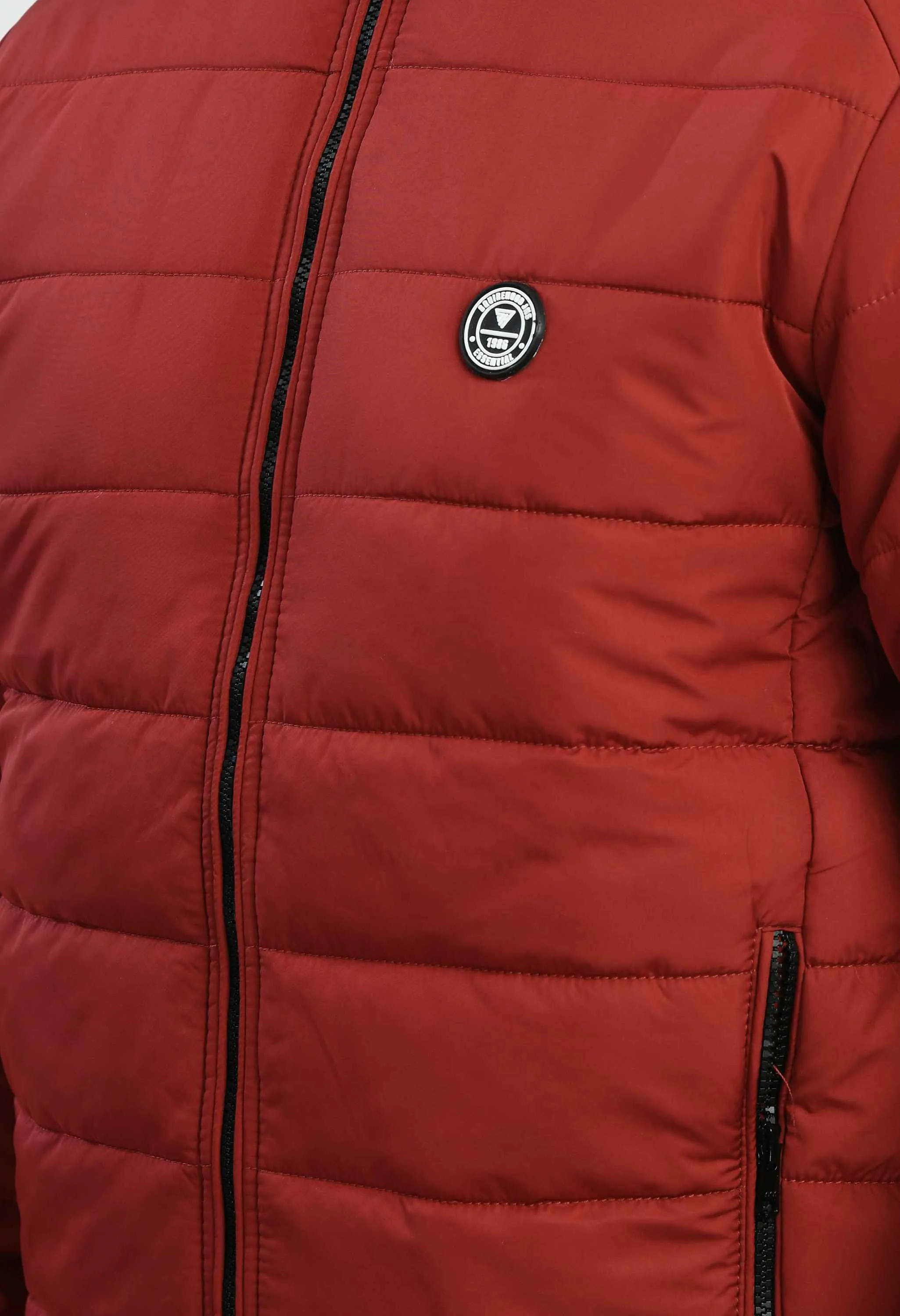 Maroon Rolex Quilted Bomber Jacket