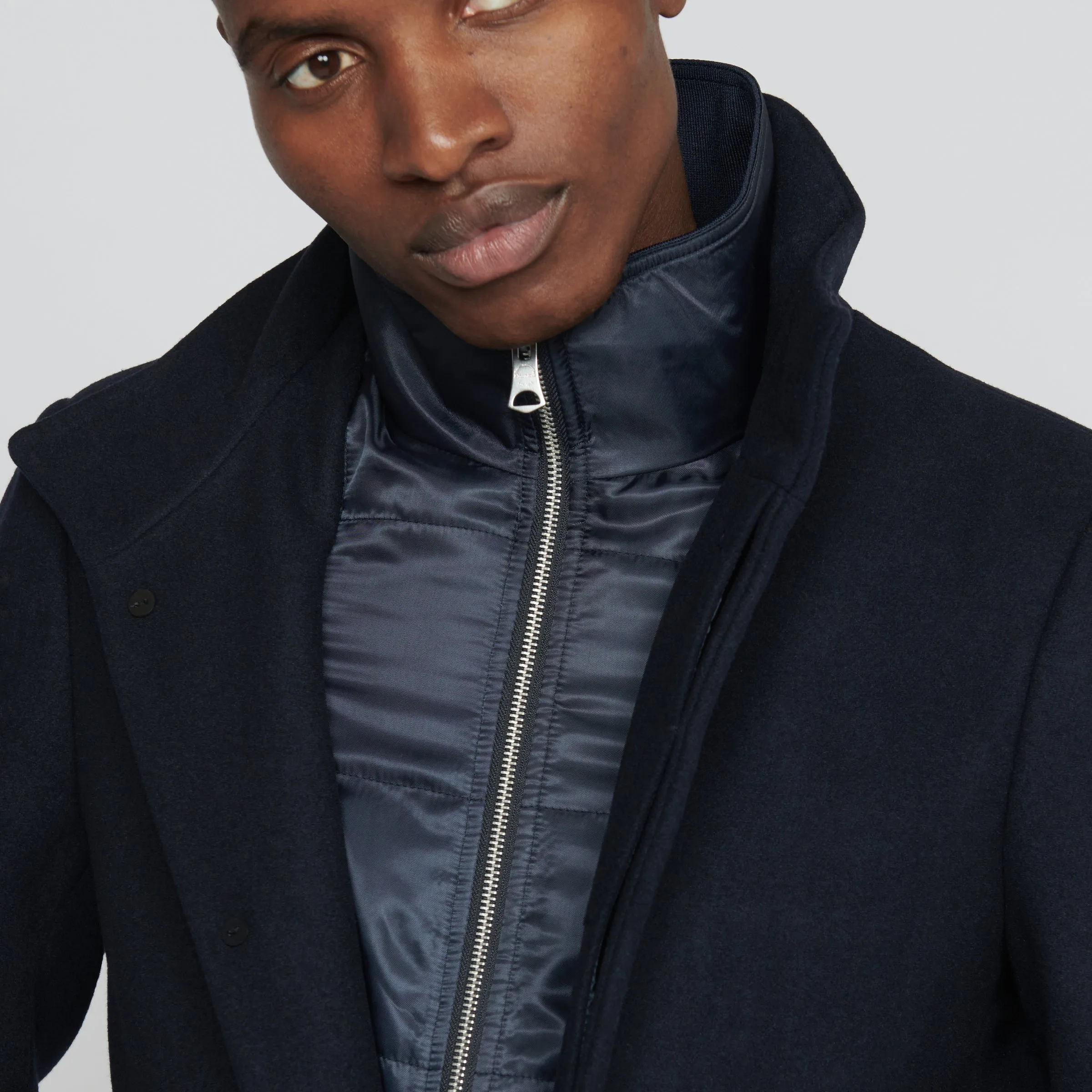 Matinique Harvey Wool Coat Navy