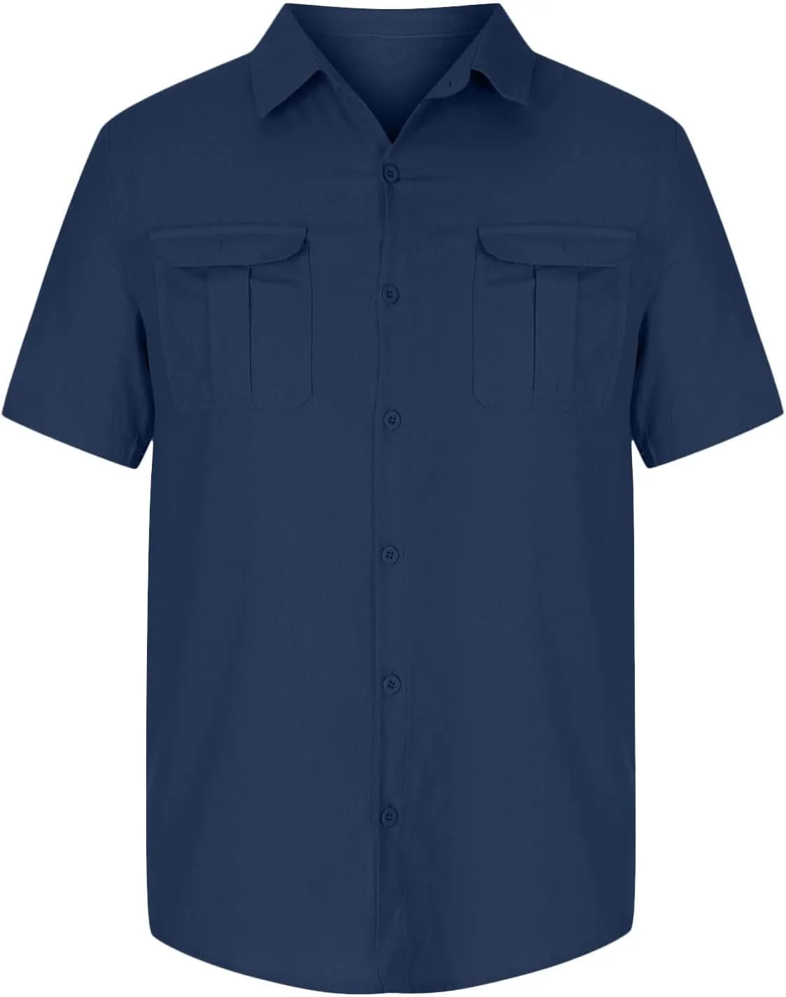 Men Shirt Casual Summer Short Sleeve Shirts for Men Button Down for Men Trendy Plain Shirts Tops with Pocket 2025