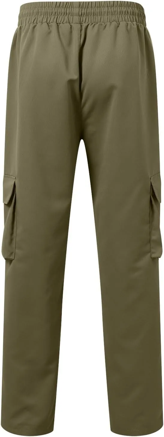 Mens Summer Cargo Pants Stretch Tactical Pants Multi Pockets Hiking Ripstop Breathable Stretch Stylish Slim Fit Trousers